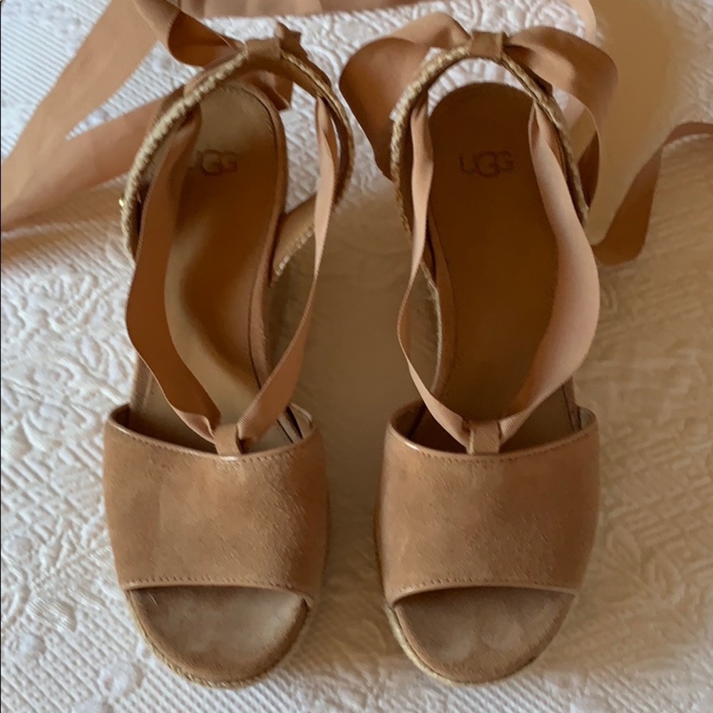 Ugg platform ankle tie sandal